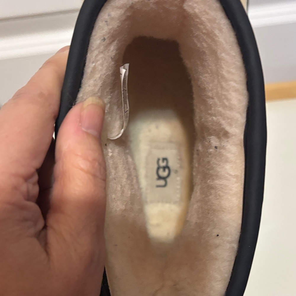 UGG Classic Clear PVC Shearling Short Waterproof Boots with Pale Yellow Lining - Picture 9 of 16